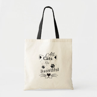 All Cats Are Beautiful – Minimal Cute Cat Design Tygkasse