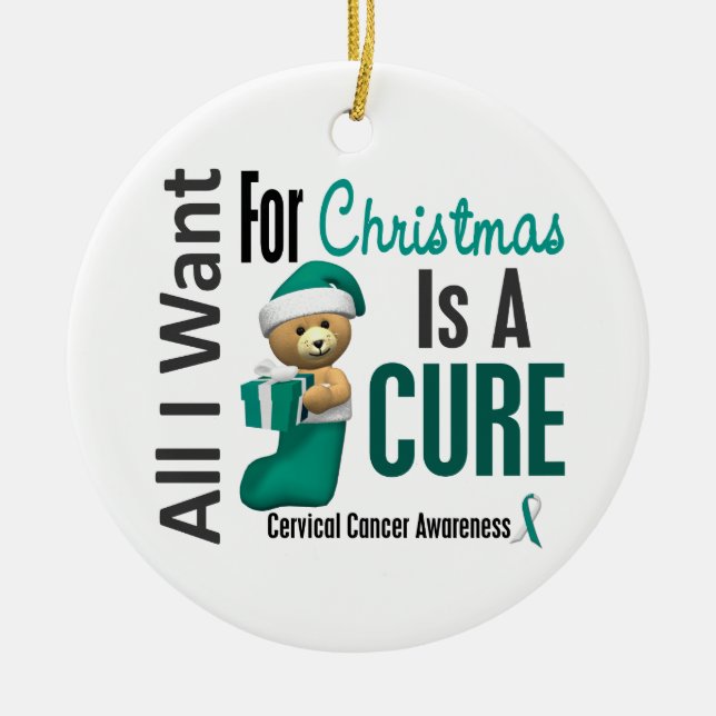 All Cervical cancer som jag önskar för Julgransprydnad Keramik (Framsidan)