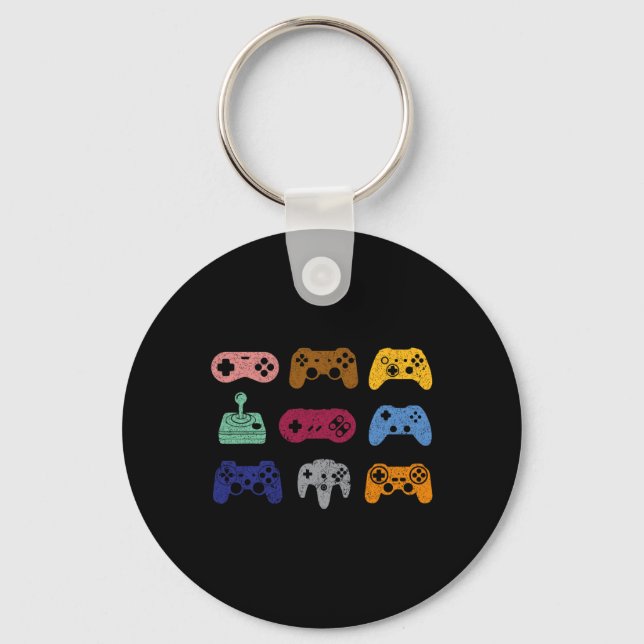 All Control Video Game Controller Console Gaming R Nyckelring (Framsida)
