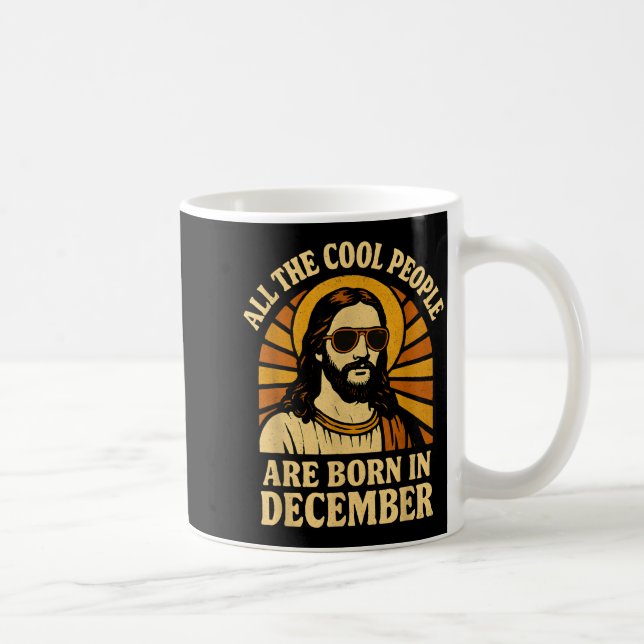 All Cool People Are Born In December Birthday  Kaffemugg (Höger)