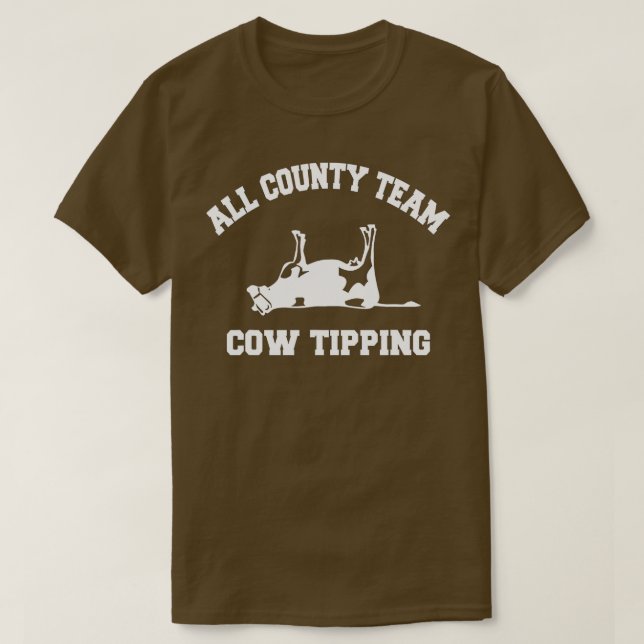All County Team Cow Tipping  T Shirt (Design framsida)