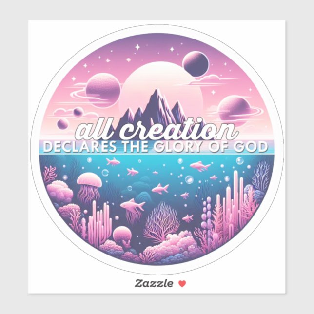 All Creation deklarerar Guds klistermärke Klistermärken (Ark)