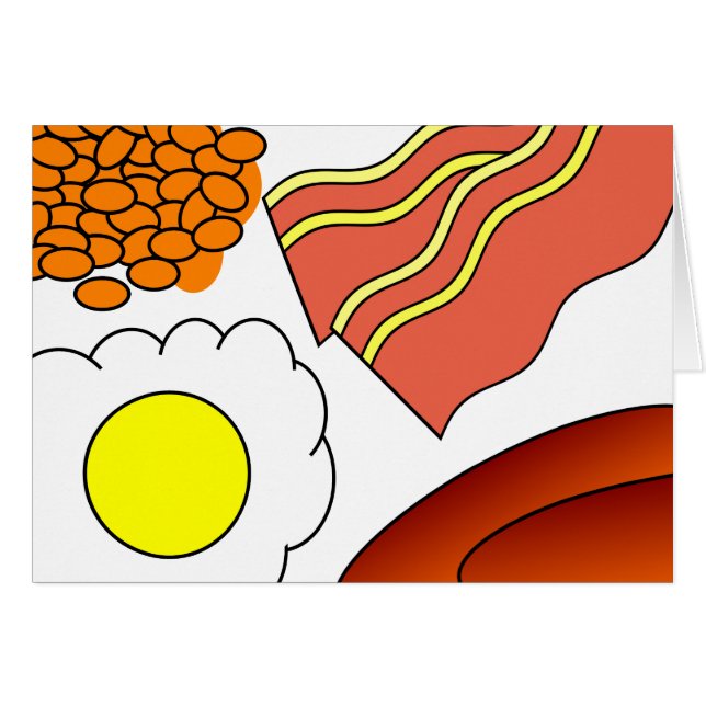 All dagfrukost hälsningskort (Framsidan Horizontal)