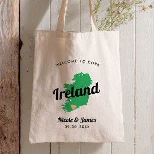 All Färg Ireland Bröllop Welcome Bag, Irish Tygkasse