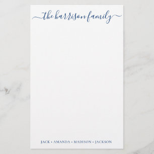 All Färg Personlig Script Family Stationery Brevpapper