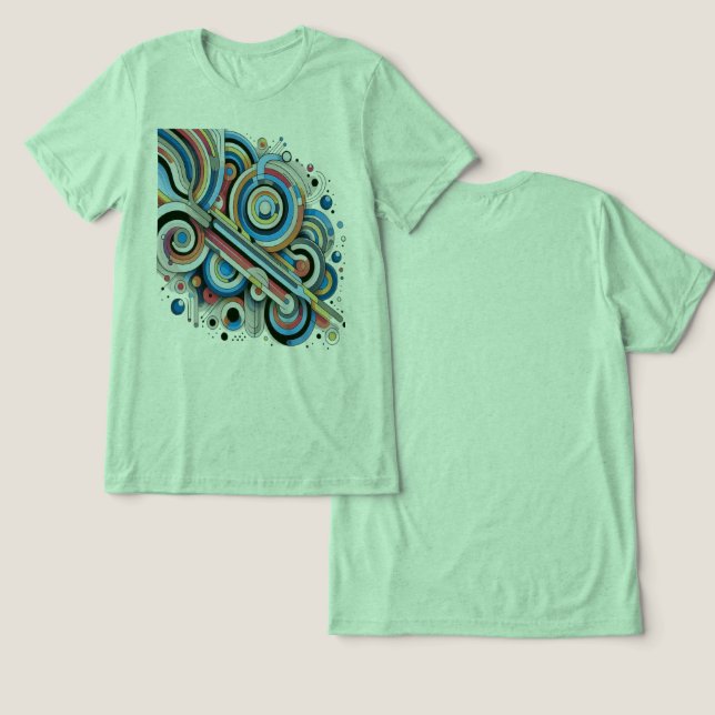 All Färg Rainbow Palette Artdesign T-Shirt (Design fram och bak)