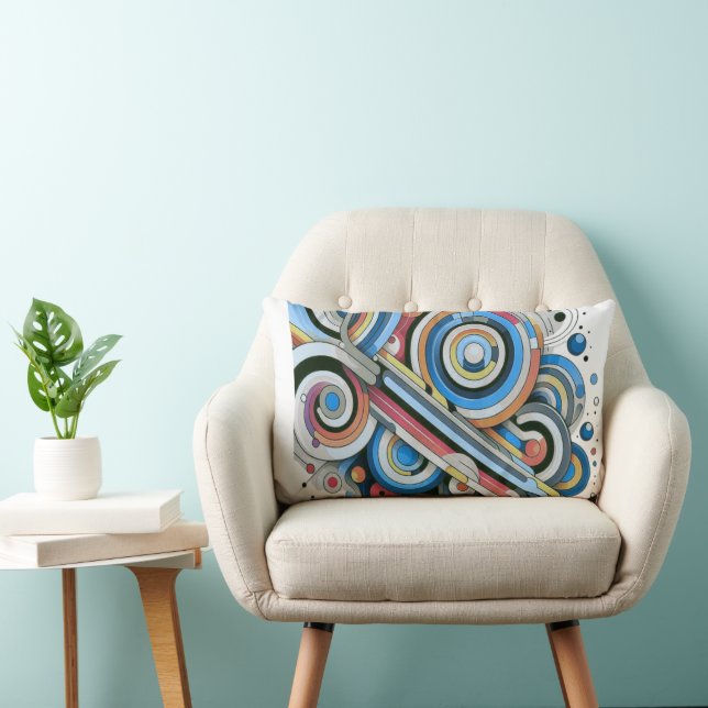 All Färg Rainbow Palette Artdesign T-Shirt Lumbarkudde (Stol)