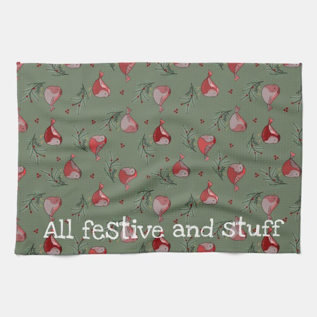 All Festive and Stuff - Festive Kitchen Towel Kökshandduk (Horisontell)
