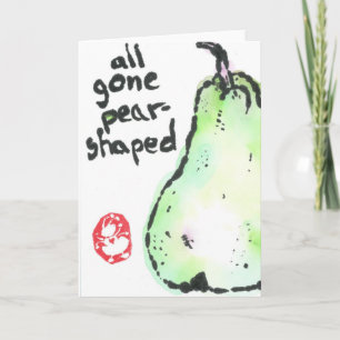 All formad borta pear -- hälsningkort kort
