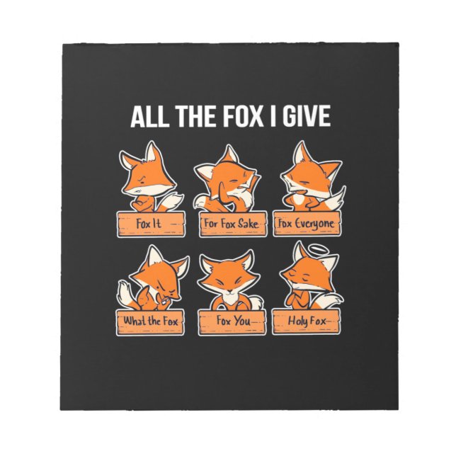 All Fox I Ge Anteckningsblock (Framsida)
