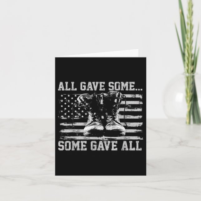 All Gave Some Some Gave All Minnesdagen Kamouflage Kort (Framsida)