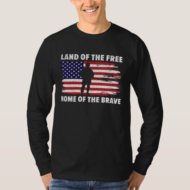 All Gave Some Some Gave All USA Flag American Memo T Shirt (Framsida)