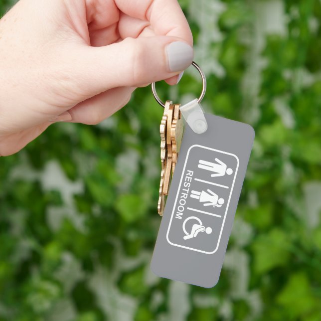 All Gender Bathroom Symbol Nyckelring (Hand)