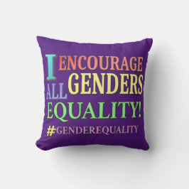 "ALL GENDERS JÄMSTÄLLDHET" Cute Design. Köp nu Kudde