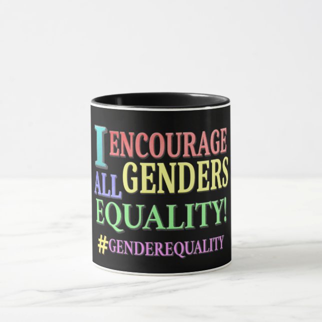 "ALL GENDERS JÄMSTÄLLDHET" Cute Design. Köp nu Mugg (Center)