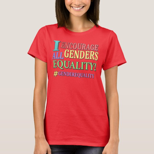 "ALL GENDERS JÄMSTÄLLDHET" Cute Design. Köp nu T Shirt (Framsida)