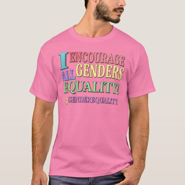"ALL GENDERS JÄMSTÄLLDHET" Cute Design. Köp nu T Shirt (Framsida)