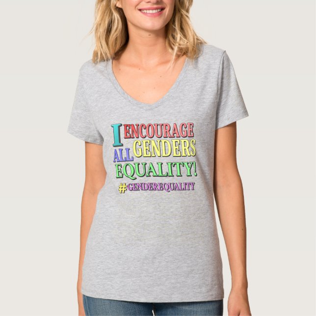 "ALL GENDERS JÄMSTÄLLDHET" Cute Design. Köp nu T Shirt (Framsida)