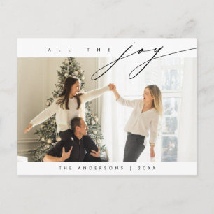 All Glädje, Gladast Jul Familjefoto Vykort