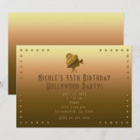All Gold Cinema & Stars Hollywood-fest Invitation