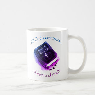 All gud varelser, bibel och tassar kaffemugg