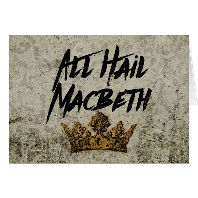 All Hail Macbeth Hälsningskort (Framsidan Horizontal)