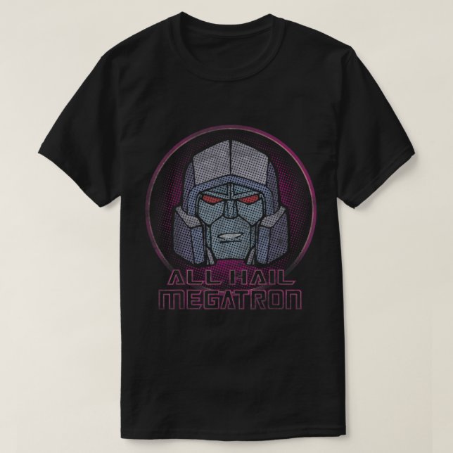 All Hail Megatron Porträtt T Shirt (Design framsida)