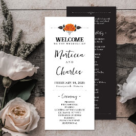 All Hallow Kväll Halloween Ro Bröllop Ceremony Program