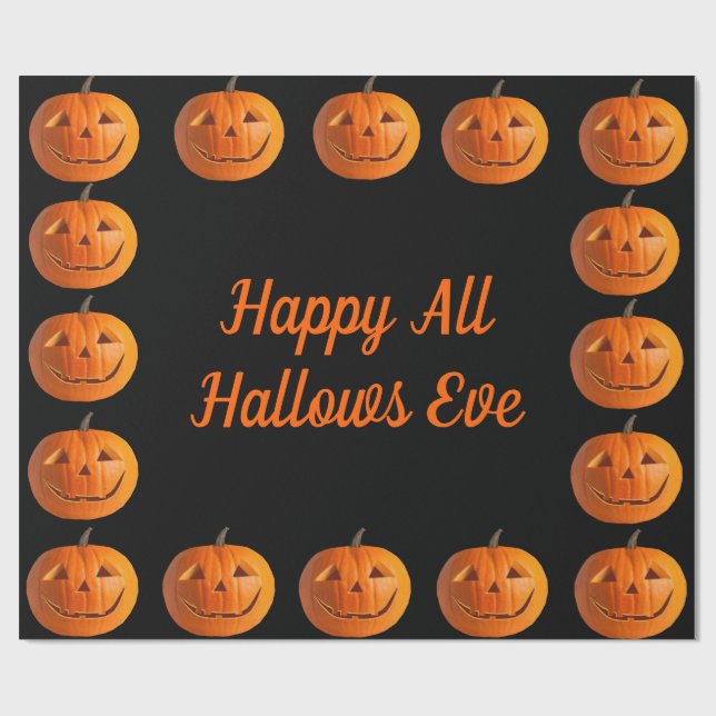 All Hallow Kväll Wrapping Papper Presentpapper (Platt)