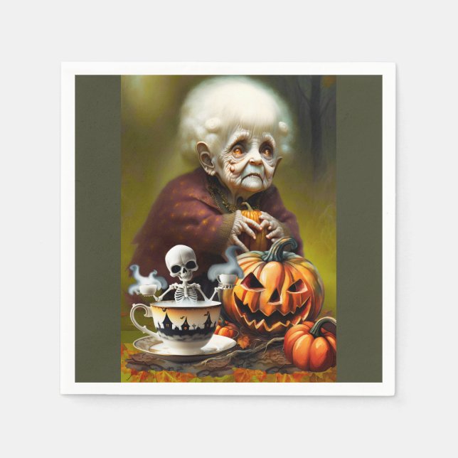 All Hallow Tea Time Pappersservett (Framsidan)