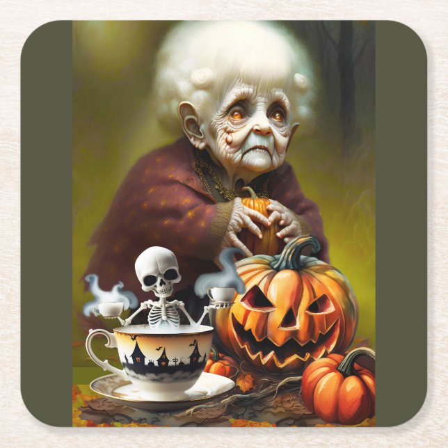 All Hallow Tea Time Underlägg Papper Kvadrat (Framsidan)