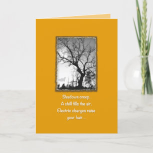 All Hallow'Kväll Träd & Wraith Greeting Card Kort