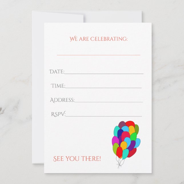 All händelsemedbjudan inbjudningar (Baksida)