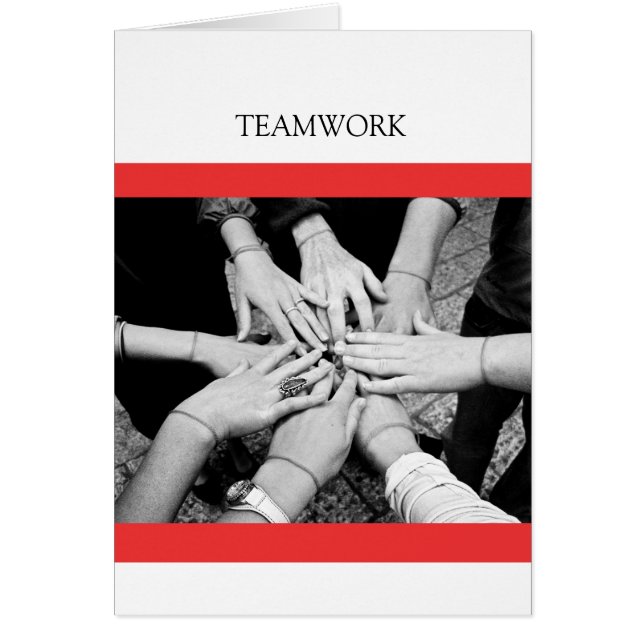 All händer in hälsningskort (Framsidan)