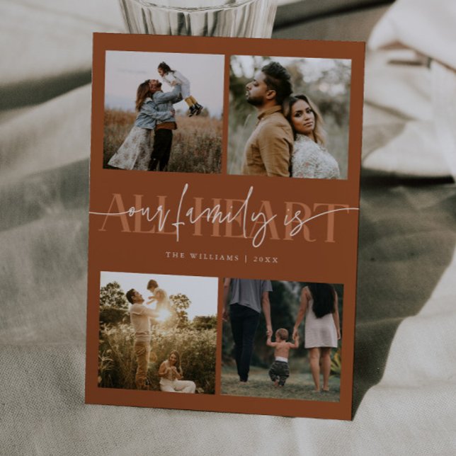 All Heart Terracotta Photo Valentines Day  Julkort (Skapare uppladdad)