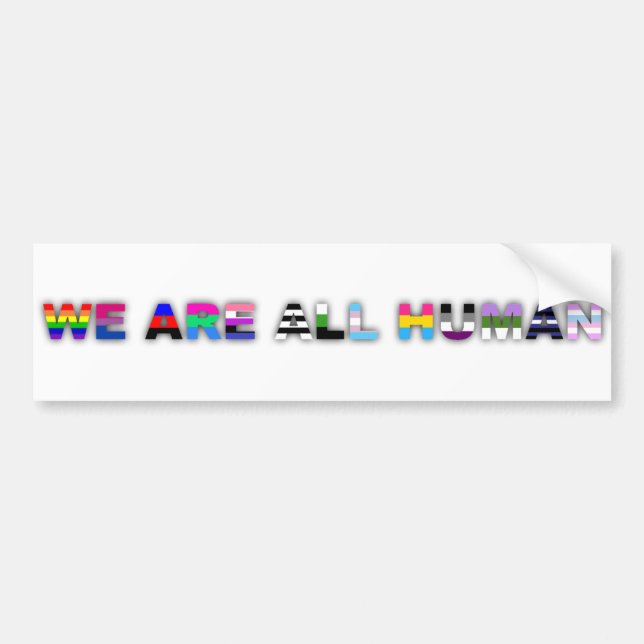 All Human White Bildekal (Framsidan)