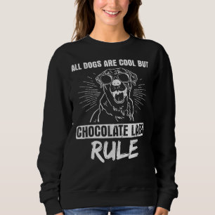 All Hundar Coola, men Chocolate Labrad Rule Black T Shirt