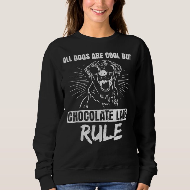 All Hundar Coola, men Chocolate Labrad Rule Black  T Shirt (Framsida)