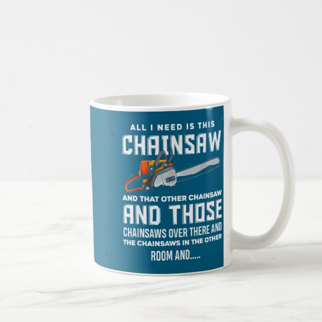 All I Need Is This Chainsaw Funny Logger Chainsaws Kaffemugg (Höger)