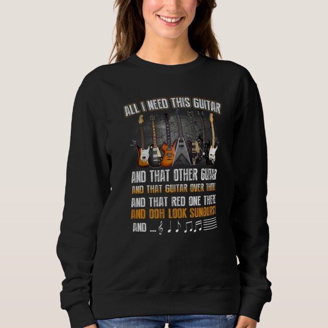 All I Need is This Guitar Guitar Collector  Electr T Shirt (Framsida)