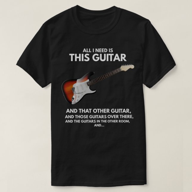 All I Need Ishis Guitar T Shirt (Design framsida)