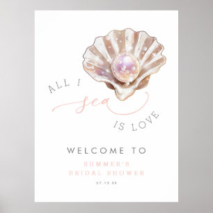All I Sea är Kärlek Beach-Möhippans välkomstsignal Poster