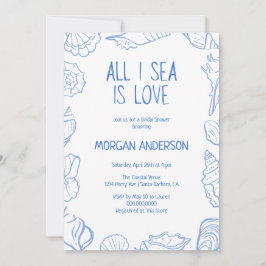 All I Sea is Love Bridal Shower Inbjudningar