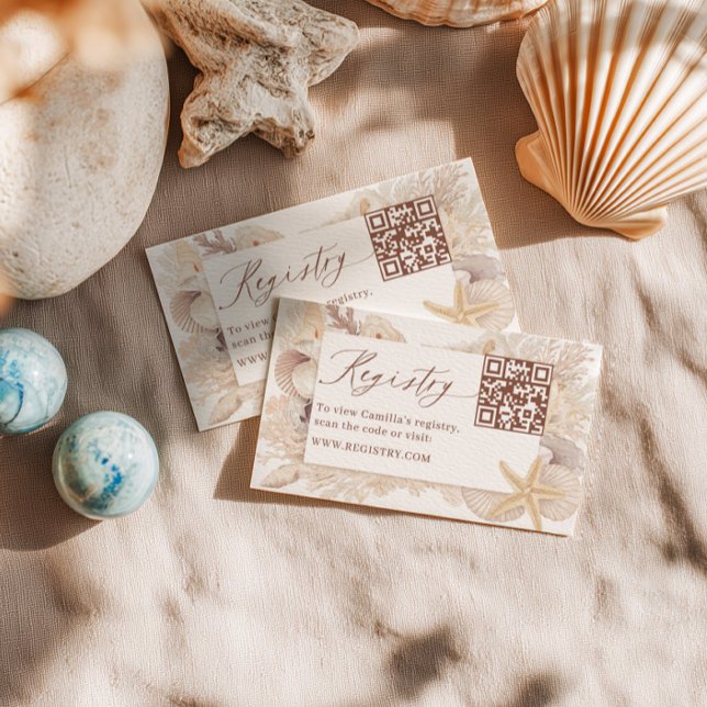 All I sea Is Love Bridal Shower Registry QR code Tilläggskort (Skapare uppladdad)