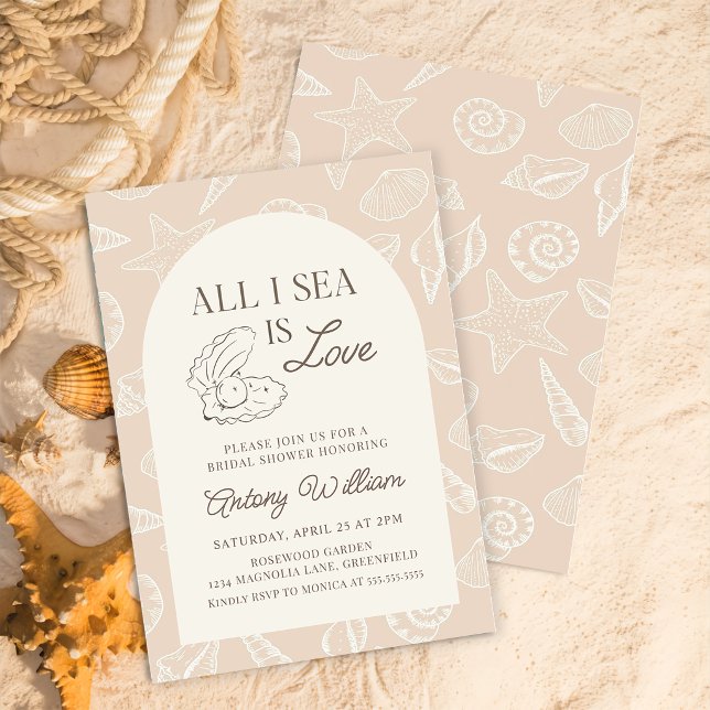 All I Sea Is Love Bröllopsdusch Inbjudan (Skapare uppladdad)