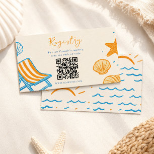 All I Sea Is Love Coastal Bold Beach Orange Konst Tilläggskort