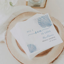 All I Sea Is Love Kustbröllopsdusch Servetter