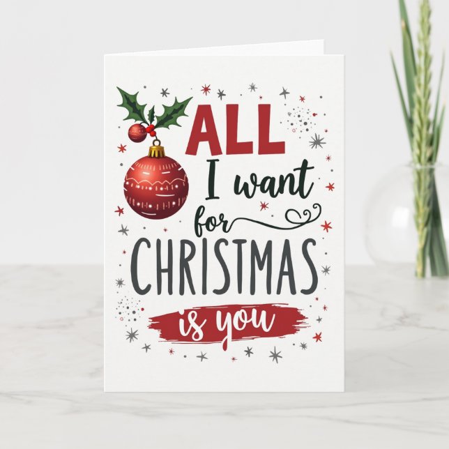 All I Want Christmas Is You-kort Kort (Framsida)