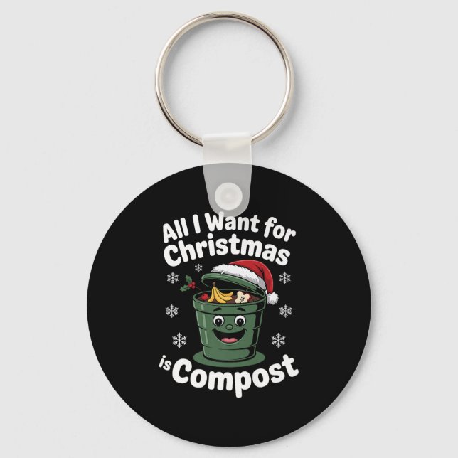 All I Want Comst Zero-waste Christmas Environmenta Nyckelring (Framsida)
