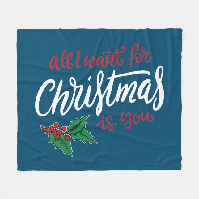 All I want for Christmas Fleecefilt (Framsidan (Horisontell))
